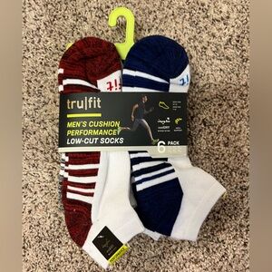 NEW Trufit Mens cushioned perform low cut socks pack of 6  size: 10-13